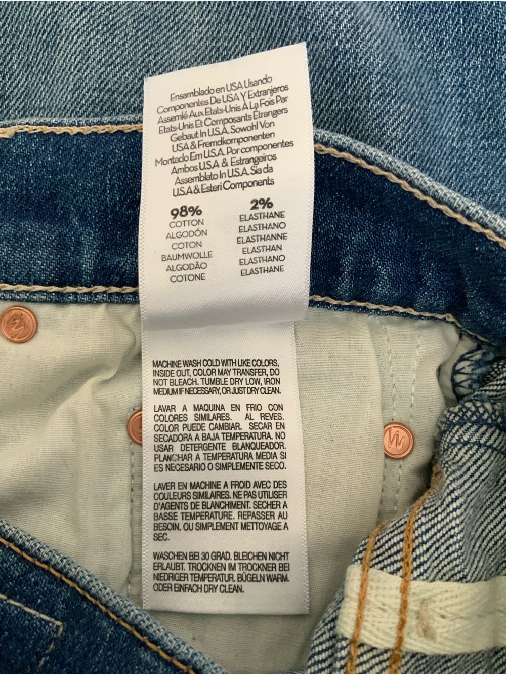 MOTHER SUPERIOR Jeans Lil’ Mother Lil’ Full Pipe Flood Blue Size 27 - Picture 10 of 13